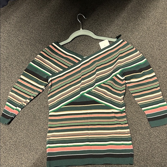 7 For All Mankind Striped long sleeves Blouse (S BR)- - Picture 1 of 6